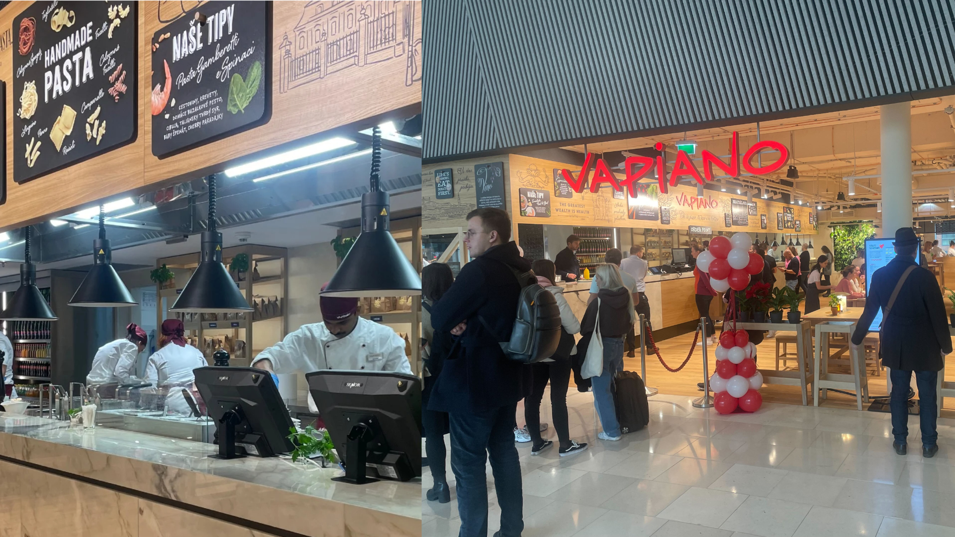 Vapiano reštaurácia v Mlynských Nivách