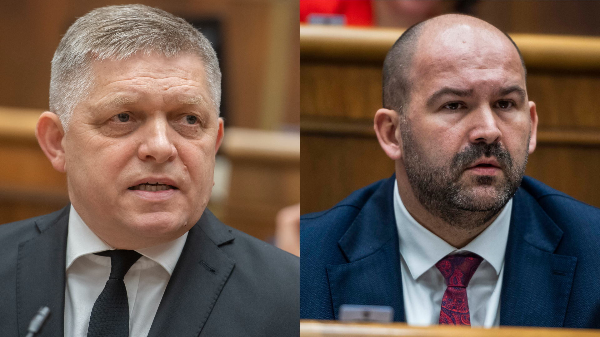 Líder Smeru-SD Ribert Fico, podpredseda parlamentu Peter Pčolinský