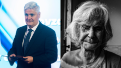 Pavol Čekan a stará žena