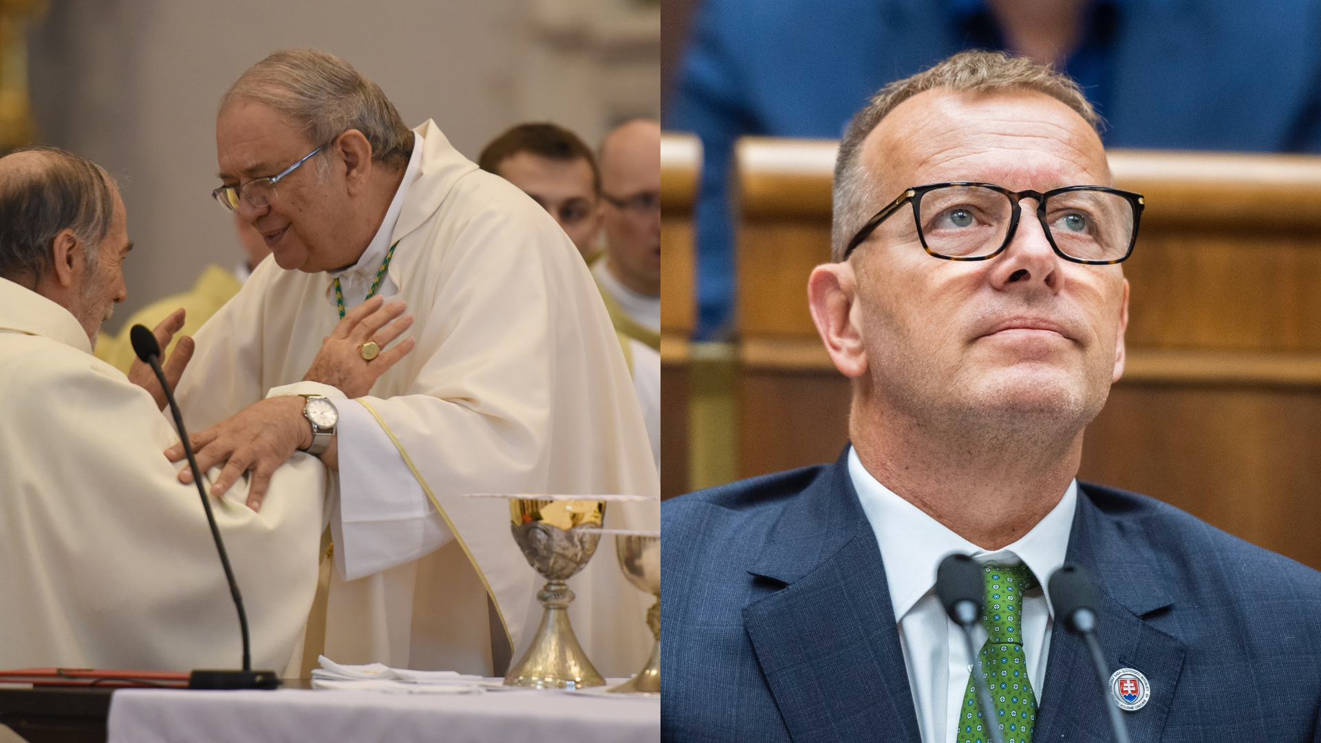 Arcibiskup Ján Orosch a Boris Kollár