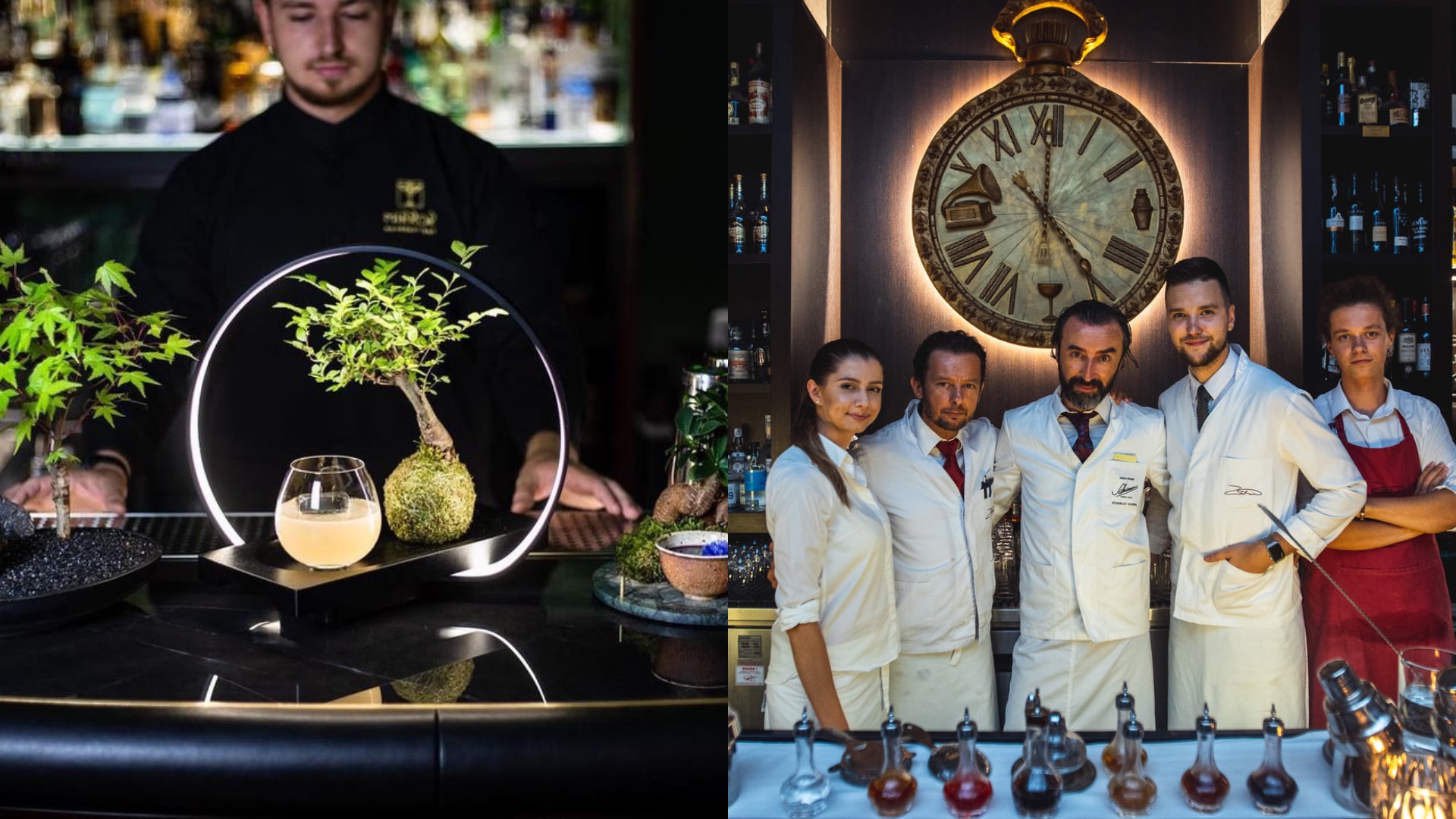 drink v terrarium a Armani pred zlatými hodinami