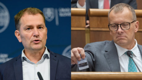 Minister financií Igor Matovič a predseda parlamentu Boris Kollár