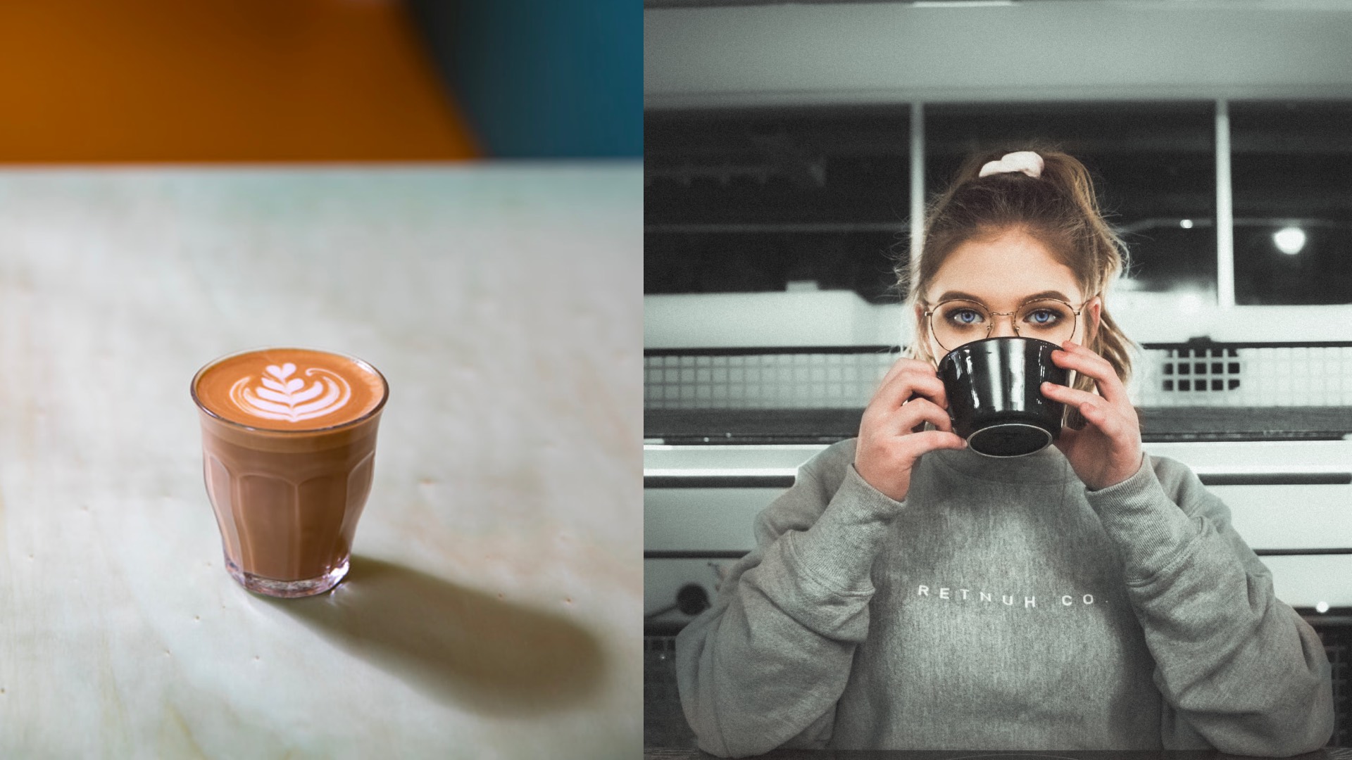 cappuccino a Lena so šalkou