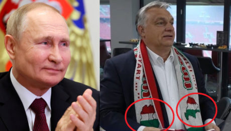 Vladimir Putin a Viktor Orbán v šály s Veľkým Uhorskom