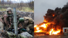 Ruskí vojaci sa na Donbase pripravujú na boj. V Luhansku sú výbuchy a požiare, horia mestá