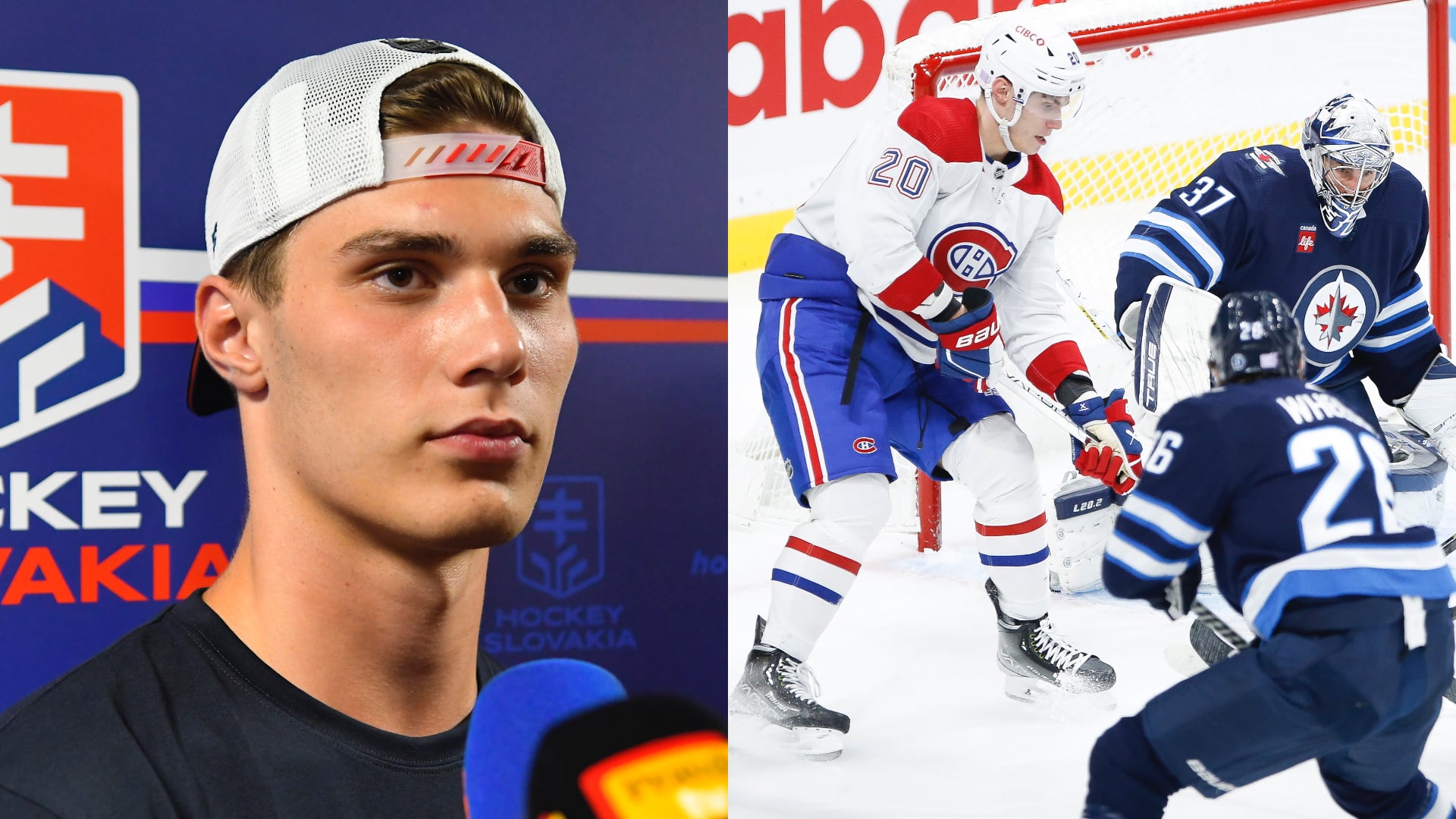 Slafkovský hokej proti Detroitu