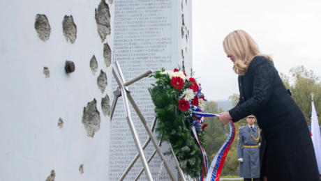 Prezidentka s vencom na Devíne