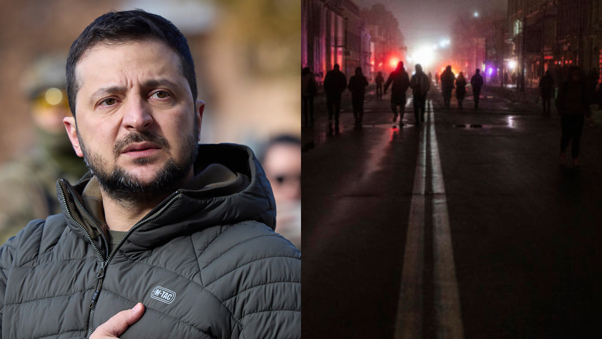 Zelenskyj a Kyjev bez elektriny