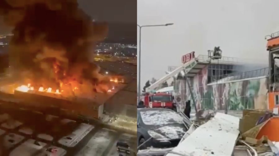 požiar moskovského obchodného centra Mega Chimki