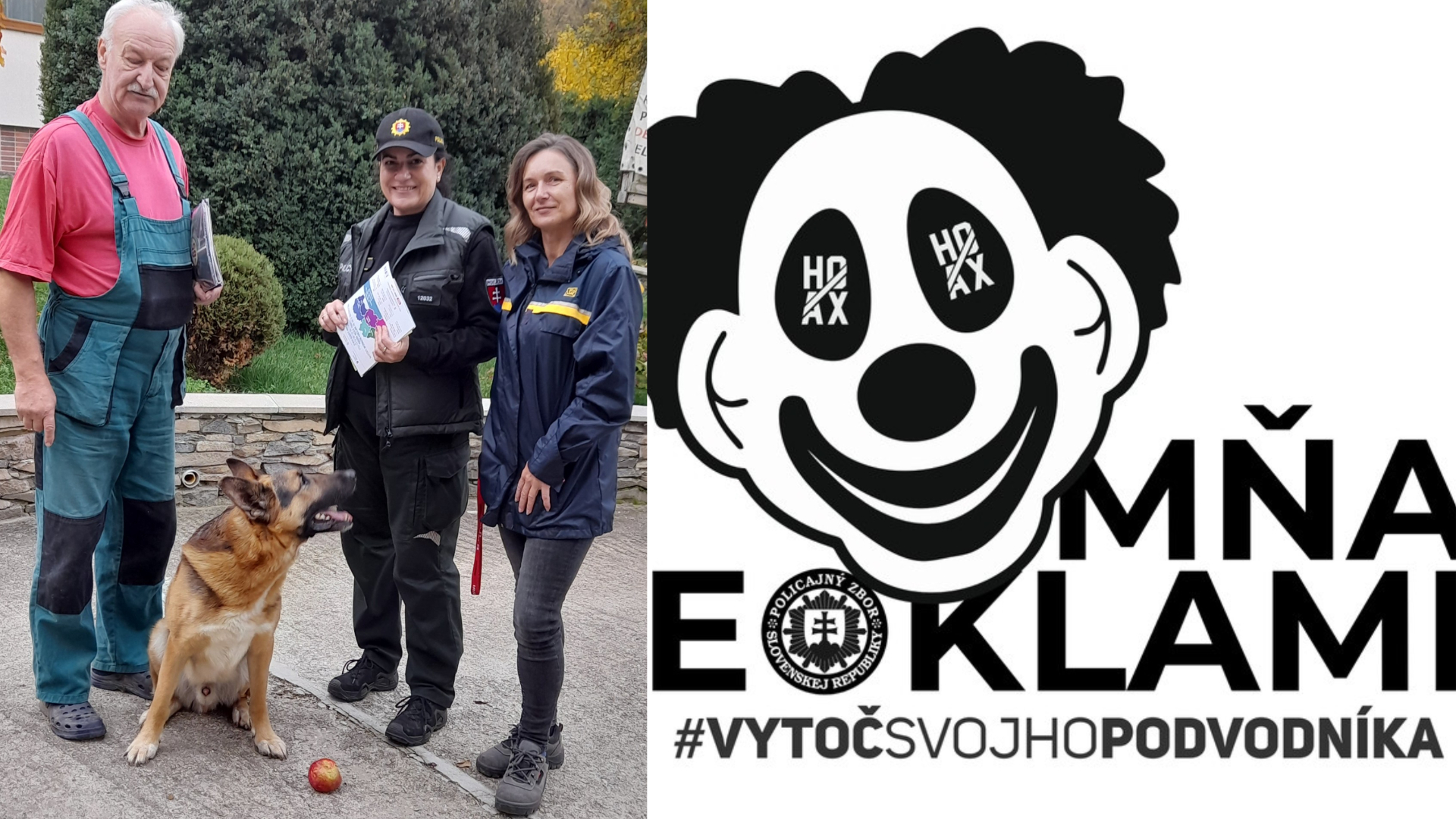 Dôchodca, polícia, Slovenská pošta, obrázok pre podvodníka