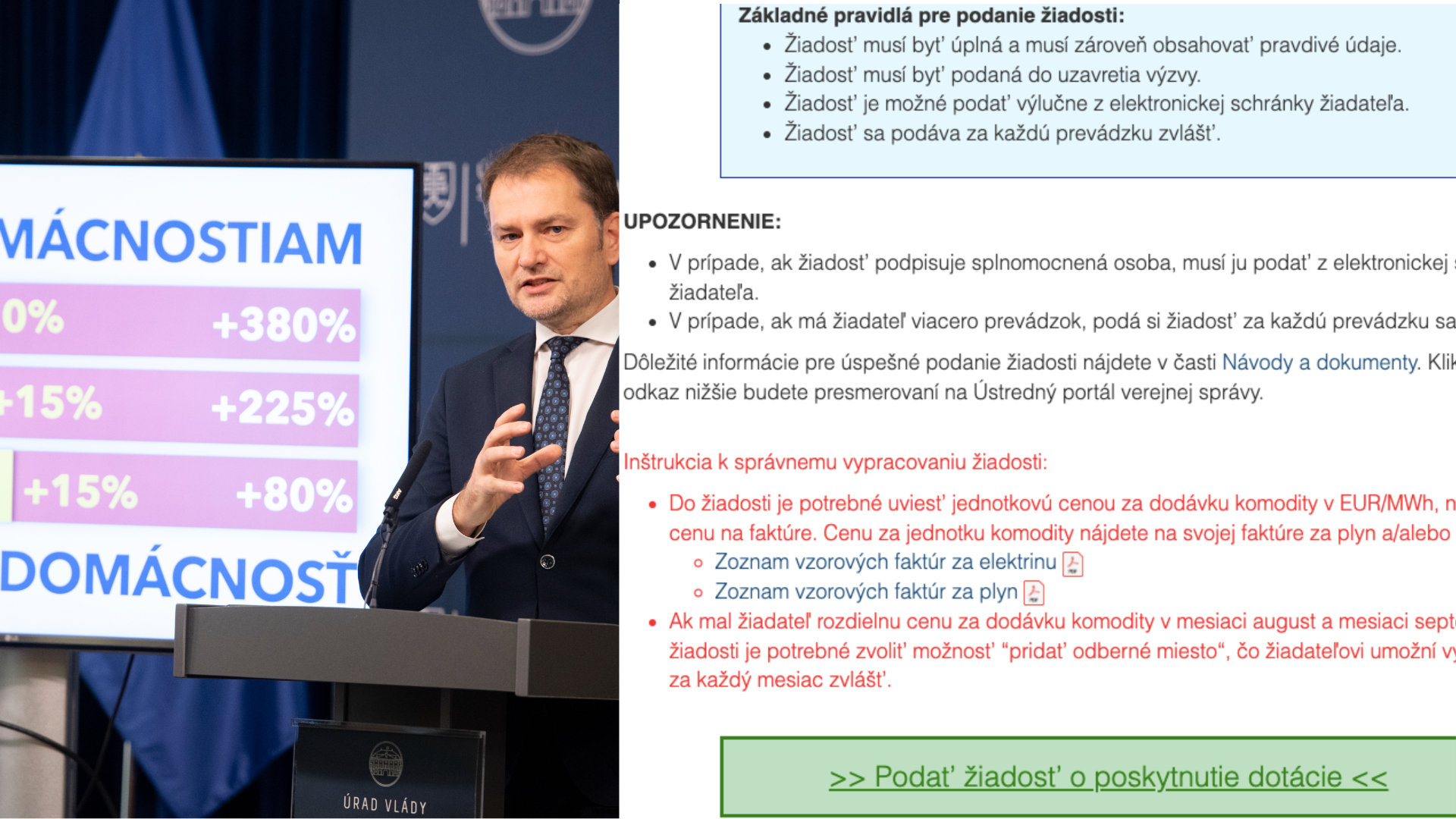 Zastropenie cien energií na Slovensku