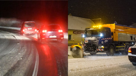 Husté sneženie spravilo