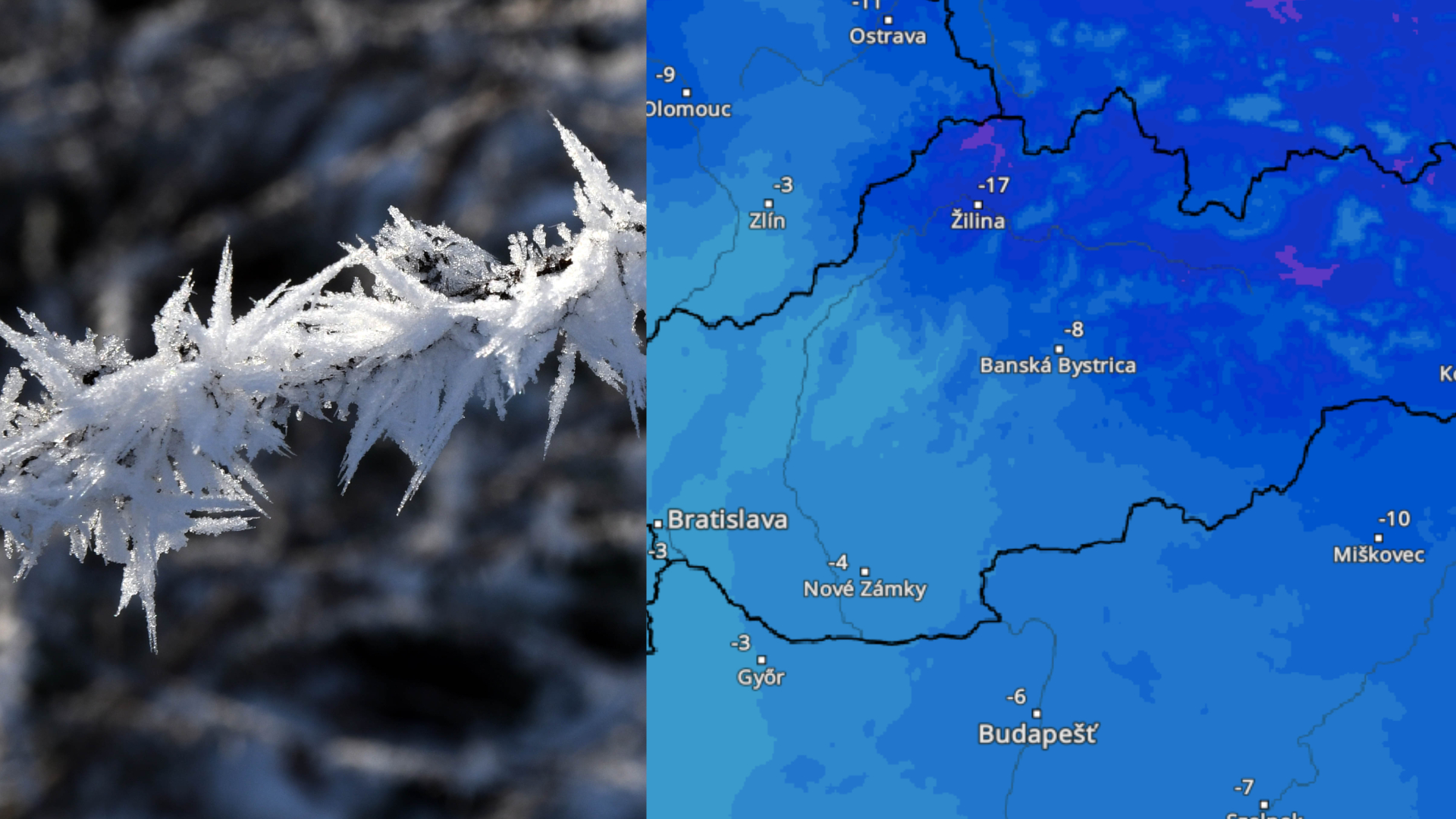 Mráz, 19.12.2022 mráz o 5.00 hod