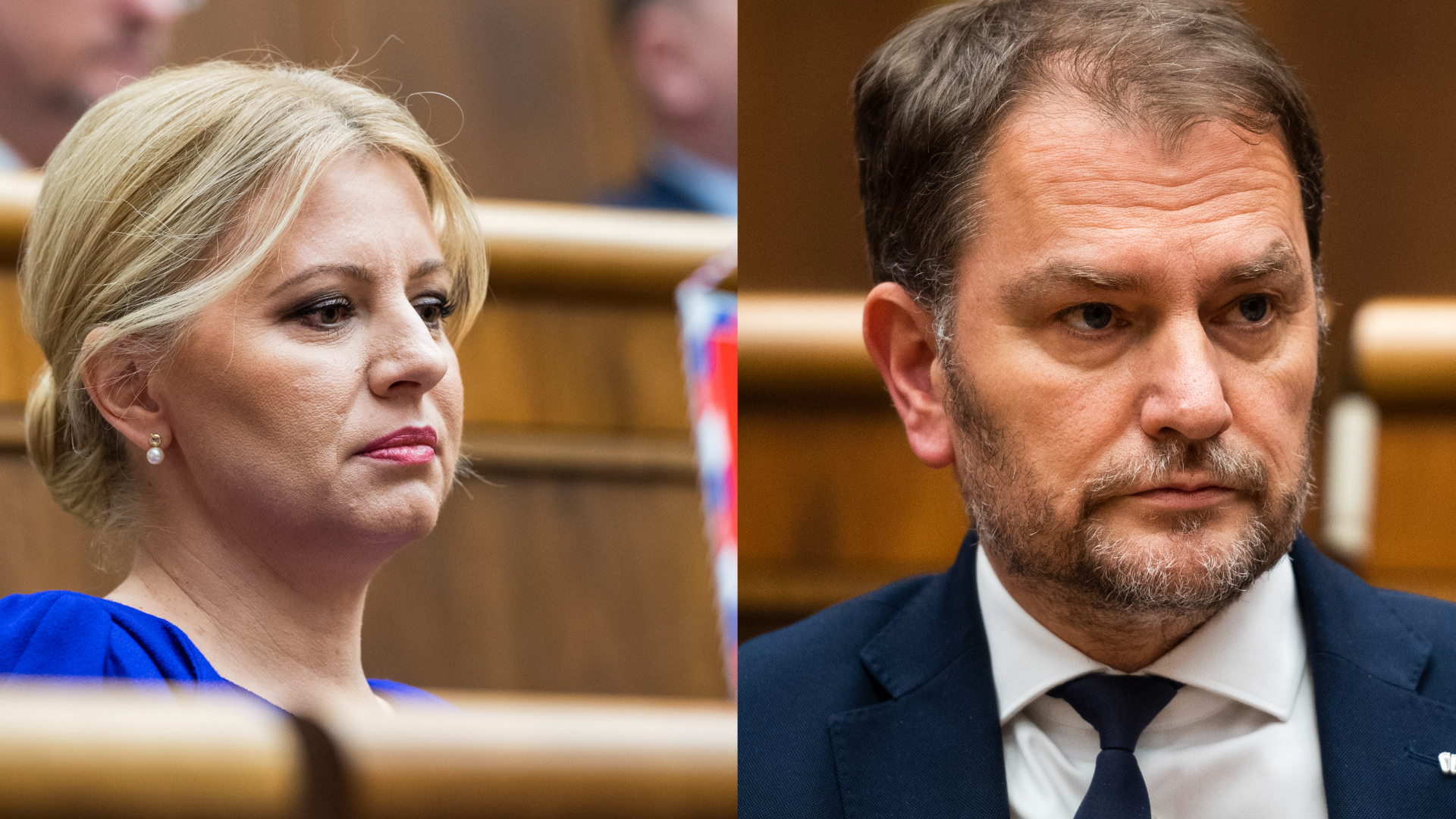 Prezidentka SR Zuzana čaputová, exminister financií Igor Matovič (OĽANO)