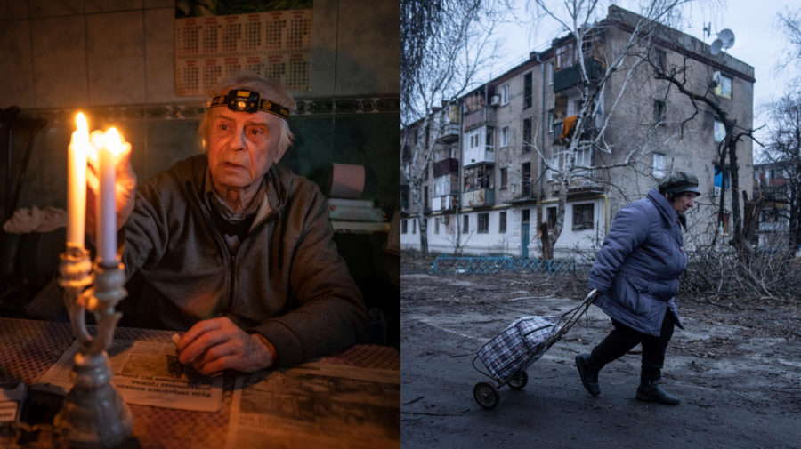 Vojna na Ukrajine, krajina bez elektriny