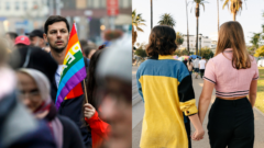 Zhromaždenie Ide nám o život na Námestí SNP a dve ženy