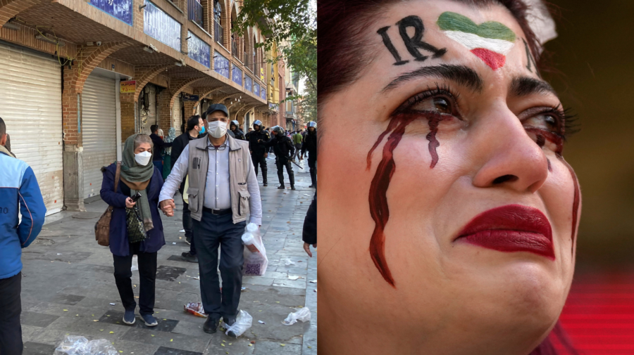 Zásah v Teheráne a plačúca žena