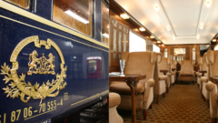 Vlak a jeden z vozňov Orient Expressu