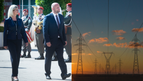 Rakúska ministerka obrany Klaudia Tannerová a minister obrany SR Jaroslav Naď