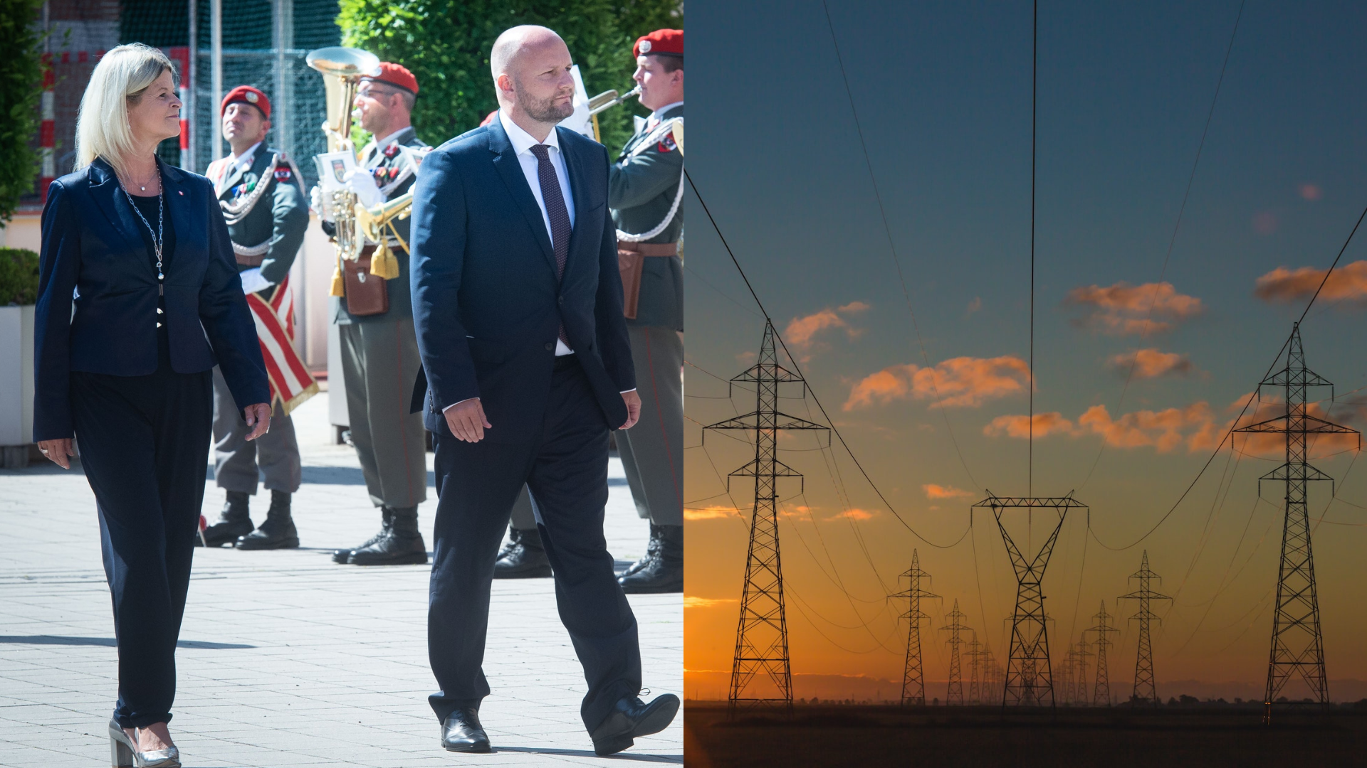 Rakúska ministerka obrany Klaudia Tannerová a minister obrany SR Jaroslav Naď