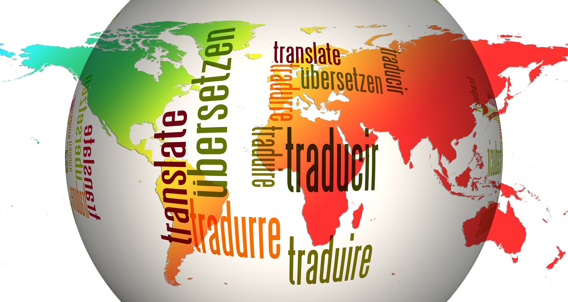 zemeguľa so slovami v rôznych jazykoch
