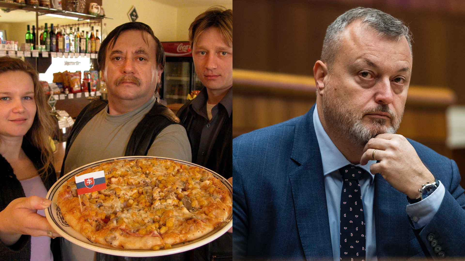 Rodina drží hotovú pizzu vo svojom podniku. Minister práce Krajniak