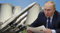 Ruský prezident Vladimír Putin s raketami