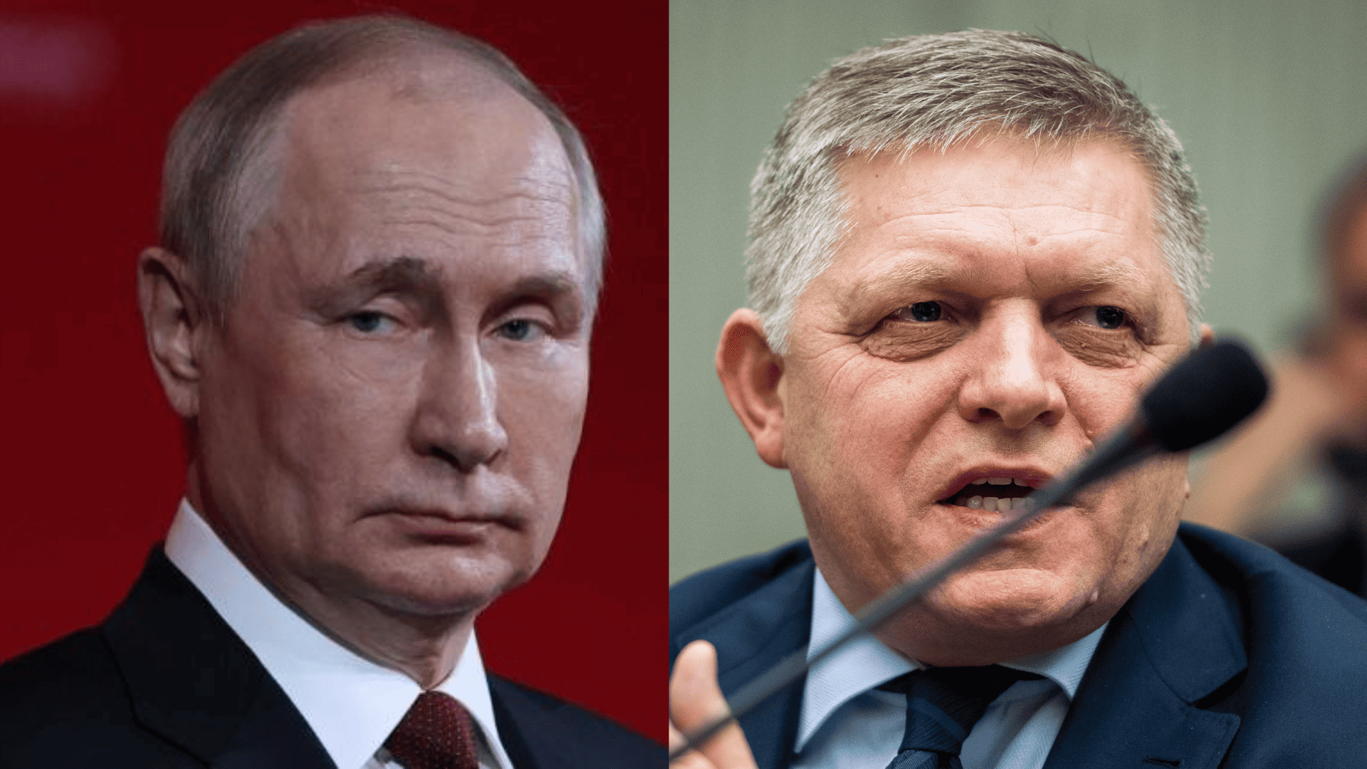 Na snímke Putin a Robert Fico