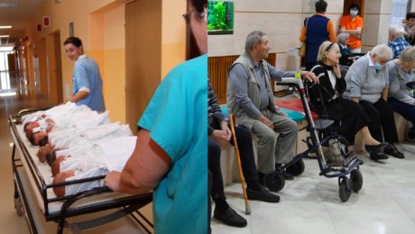 deti v pôrodnici, seniori