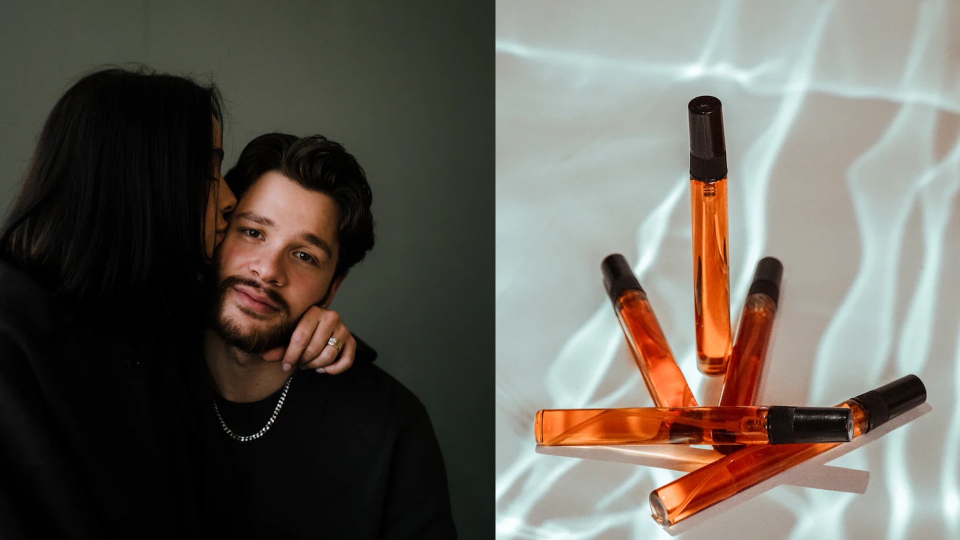 mladý pár, parfém