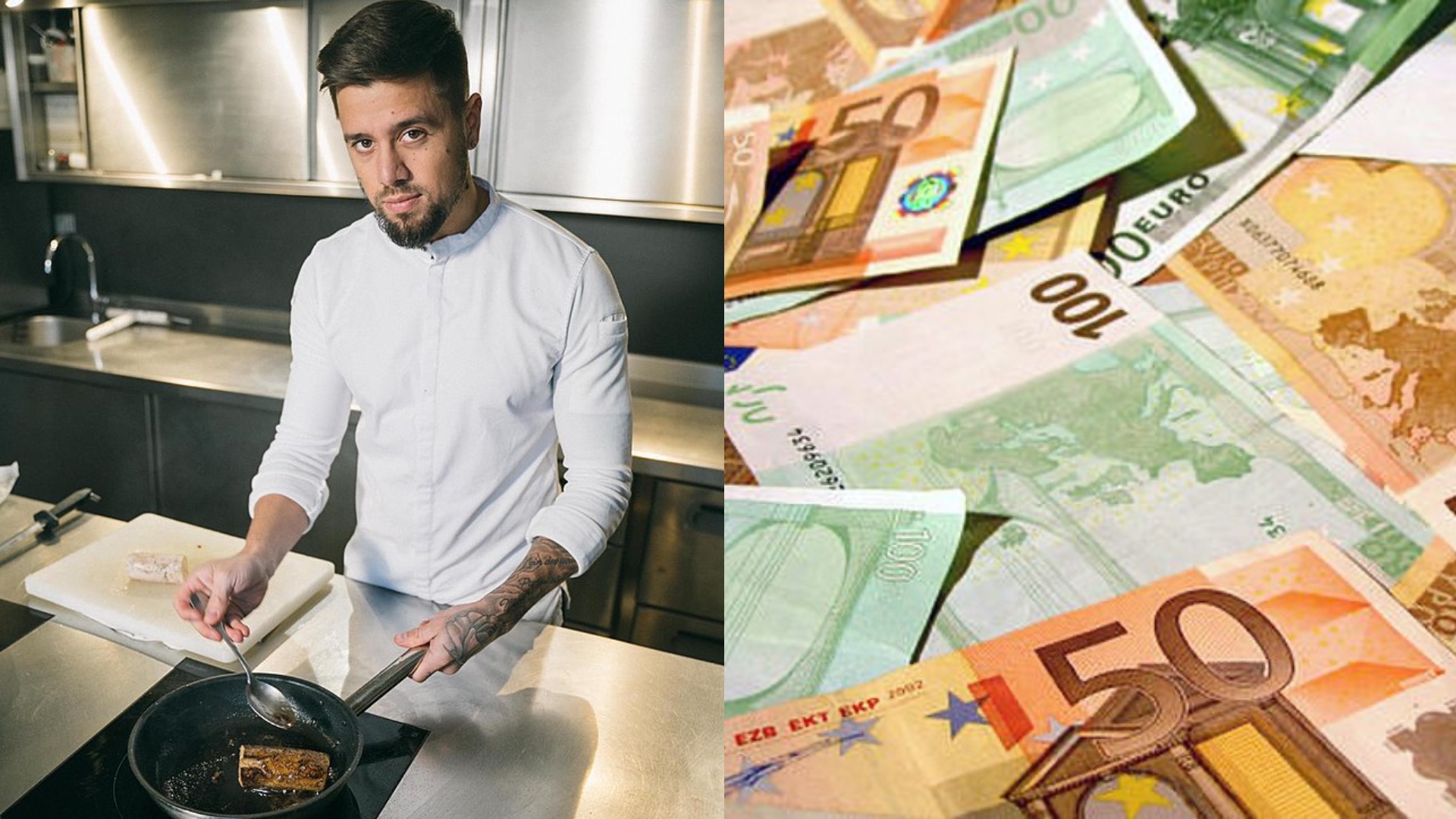 Na snímke je muž a peniaze.