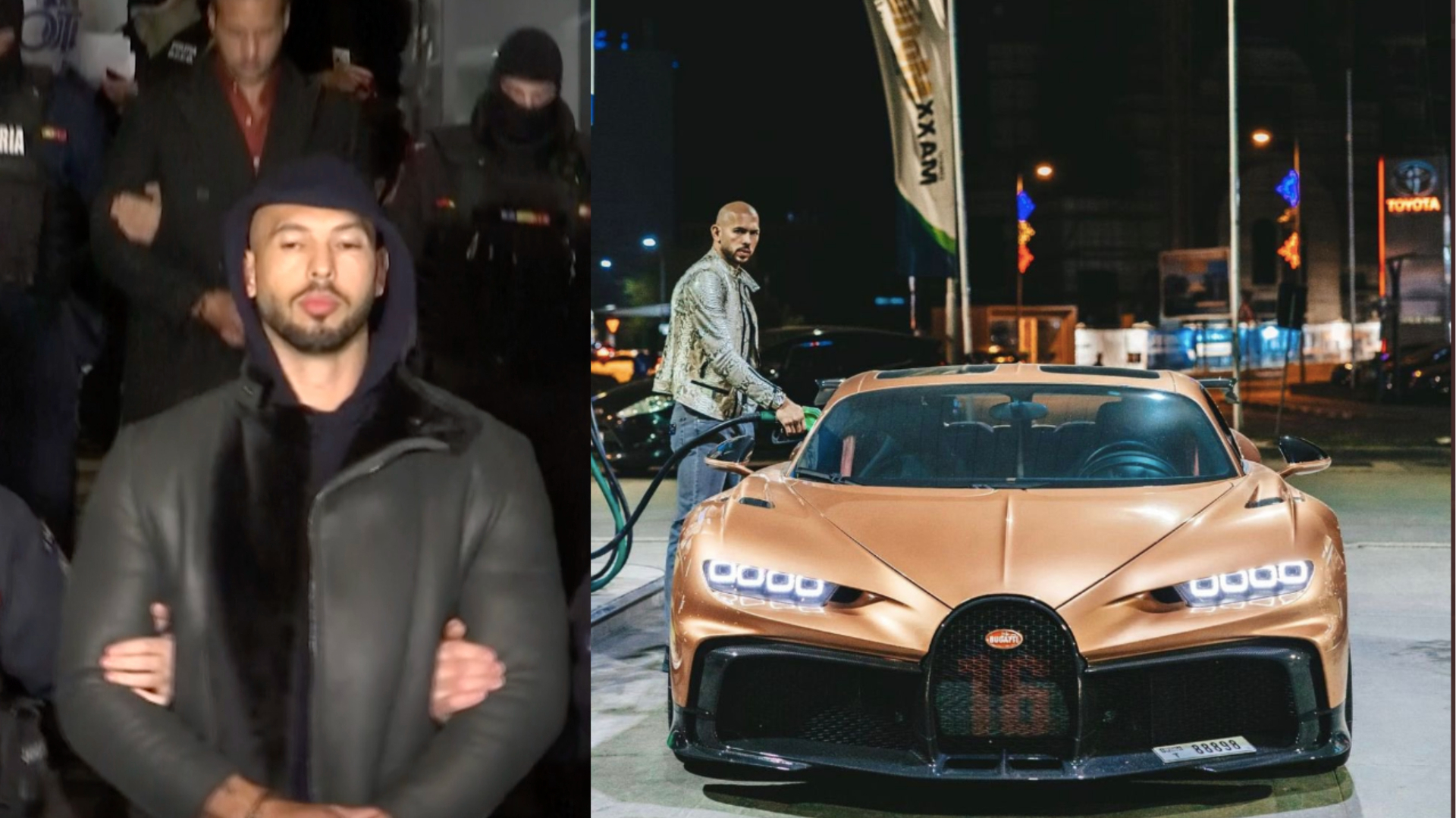 Andrew Tate, zadržanie