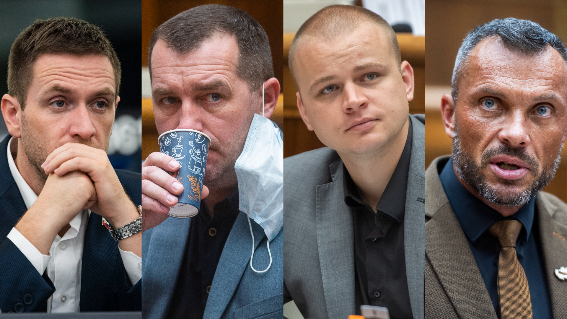 Milan Uhrík, Ondrej Ďurica, Milan Mazurek, Miroslav Suja