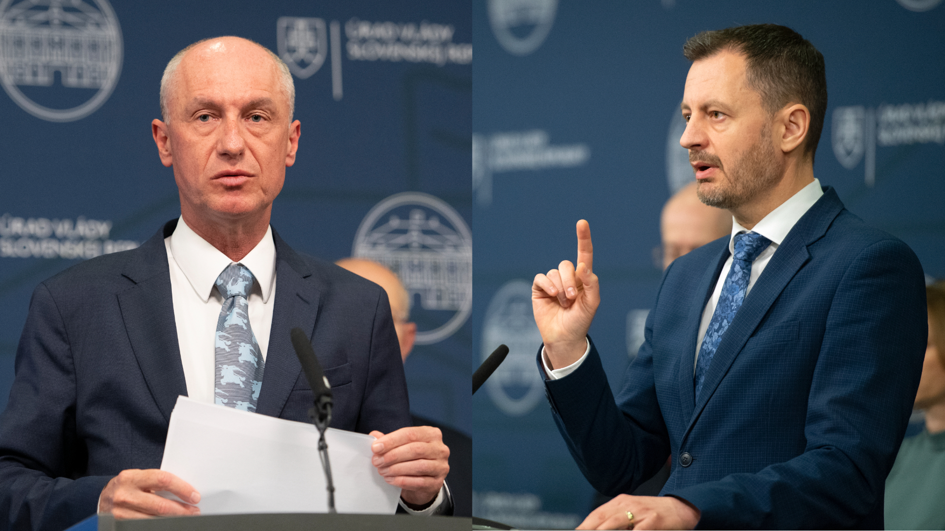 Dočasne poverený minister hospodárstva Karel Hirman, dočasne poverený premiér Eduard Heger