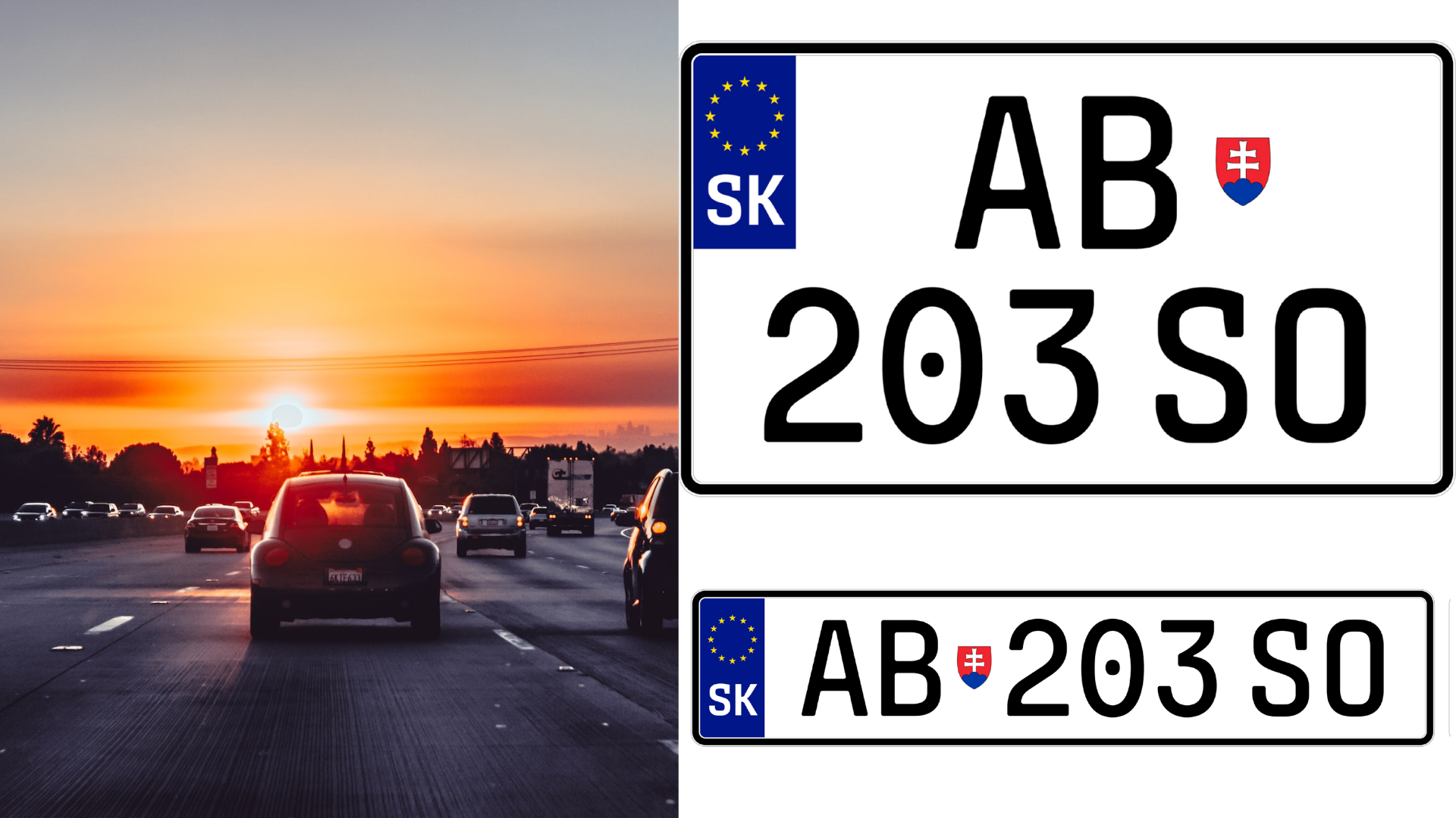 Autá na diaľnici a nové EČV