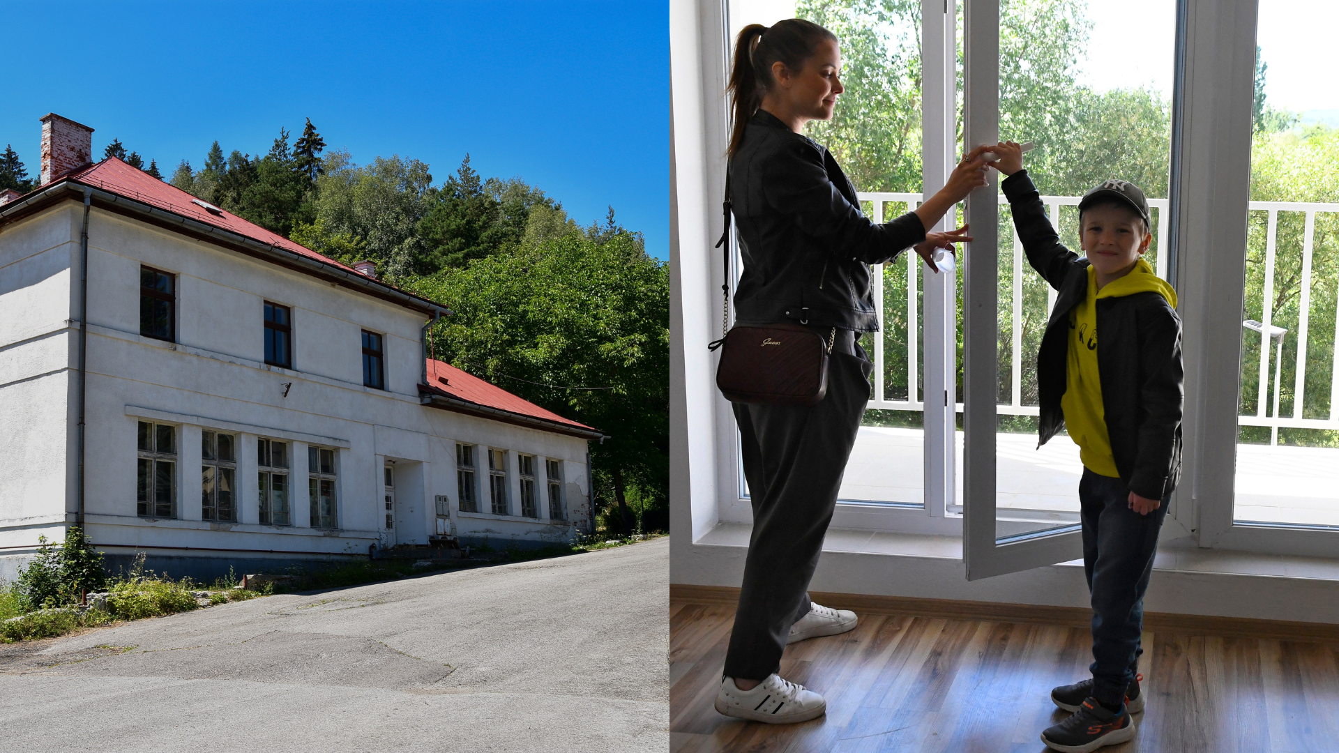 Nájomné byty Kremnické Bane a žena s dieťaťom v byte