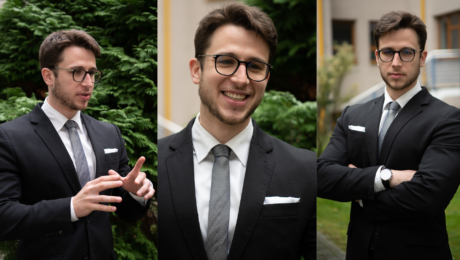 Andrej Stančík sa smeje a gestikuluje