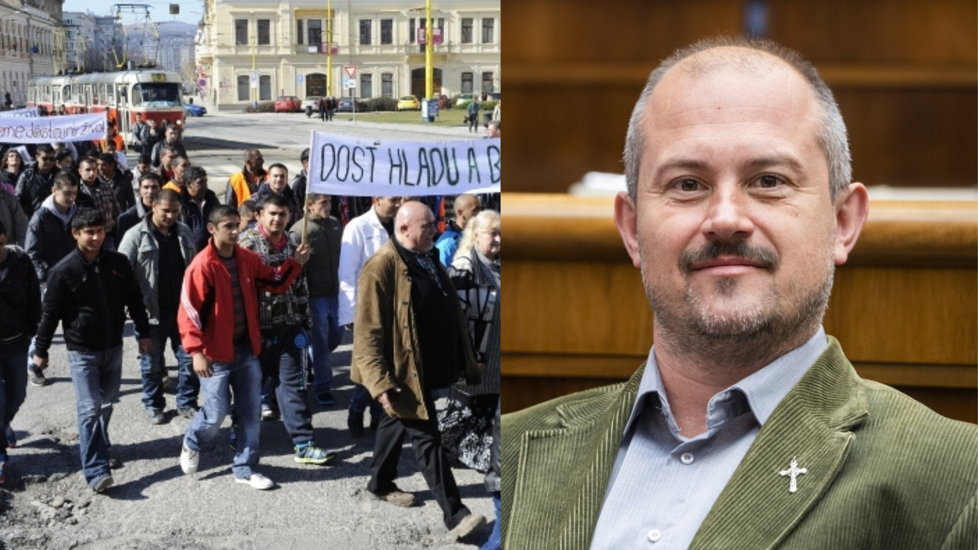 Rómovia na proteste, Kotleba