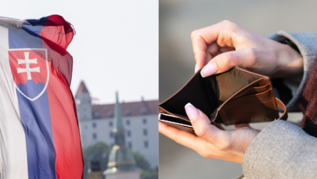 Slovenská vlajka a peňaženka
