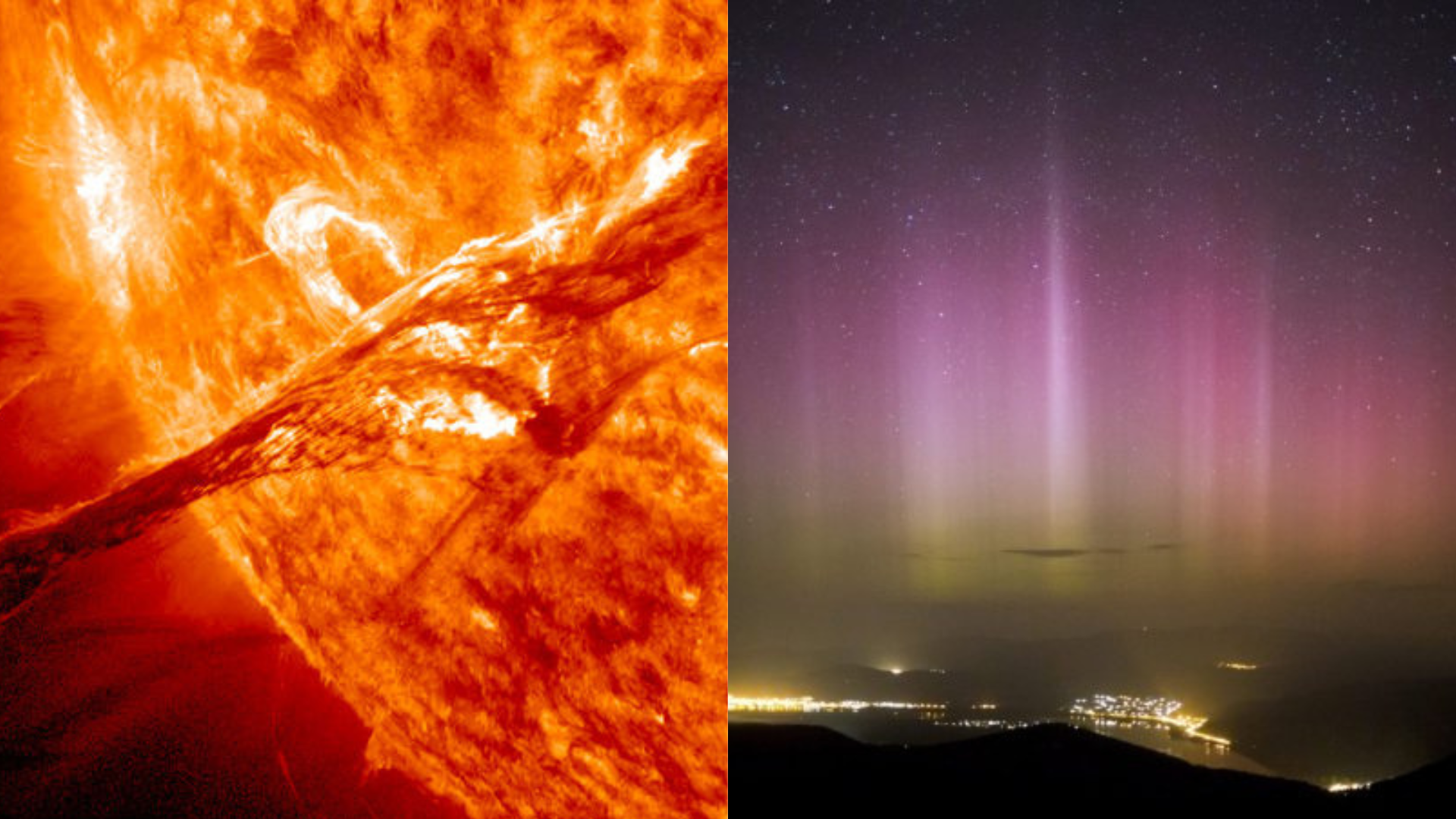 Erupcia X, polárna žiara