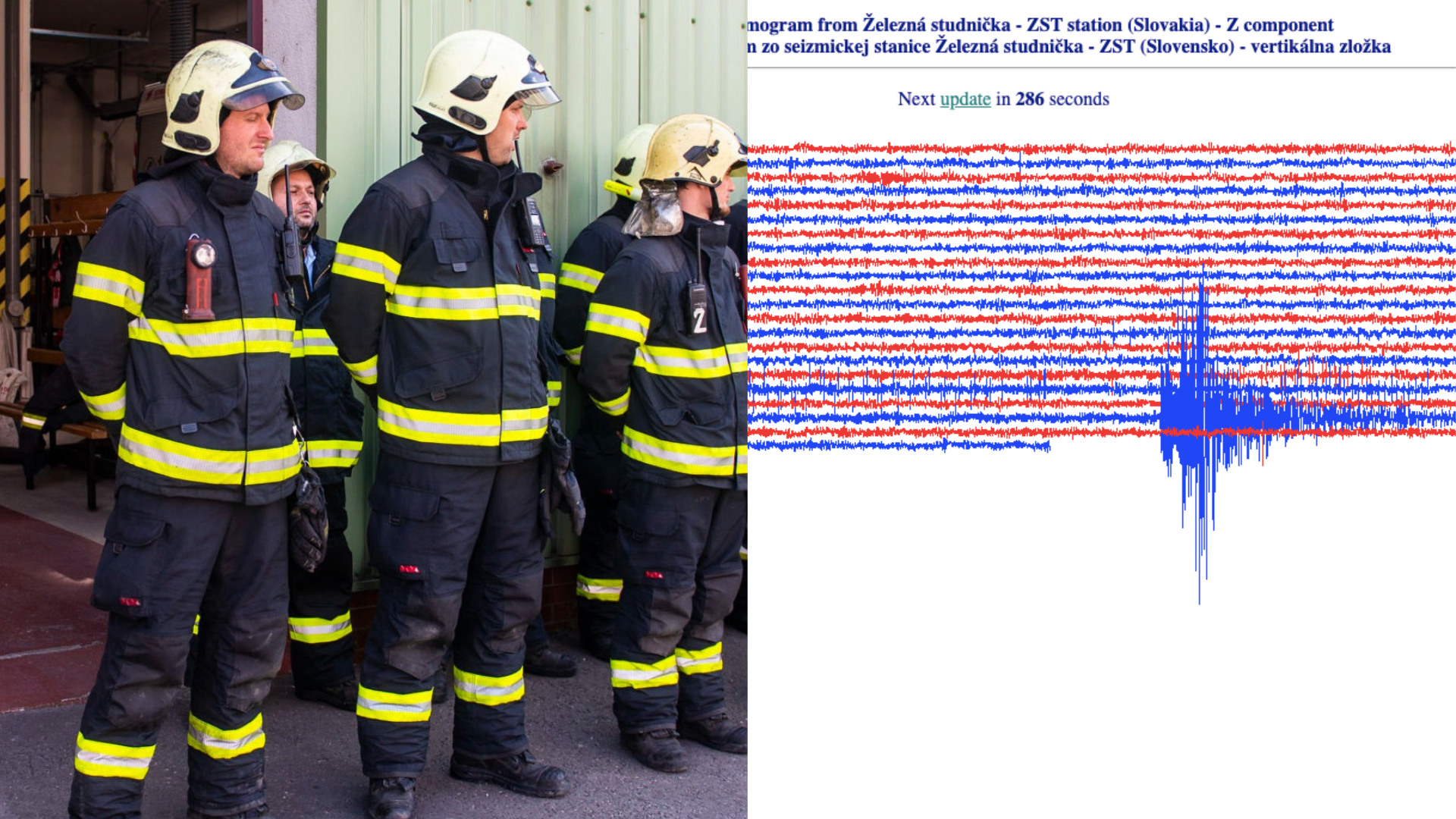Hasiči, seizmograf