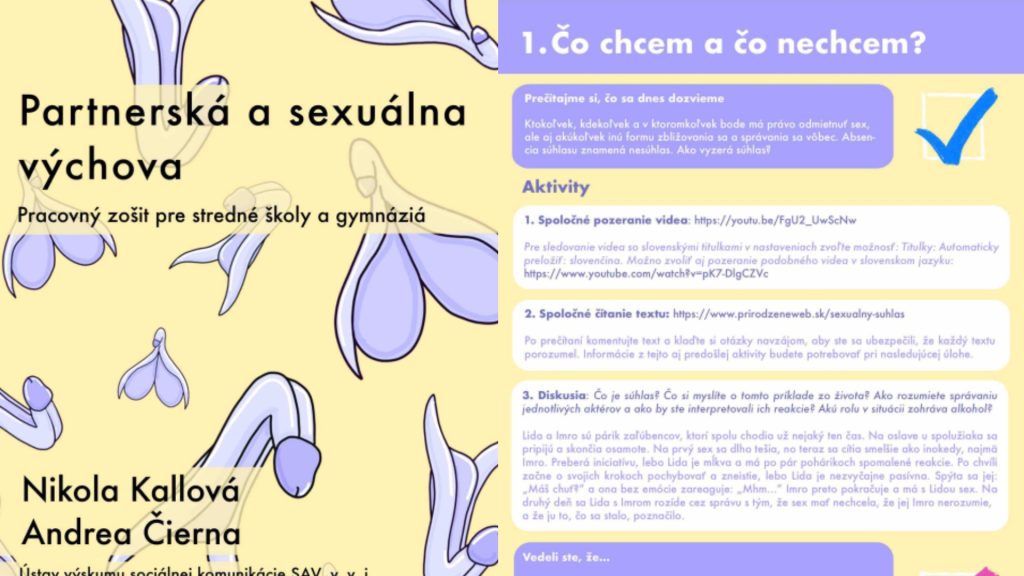 Ukážka pracovného zošitu sexuálnej výchovy od SAV