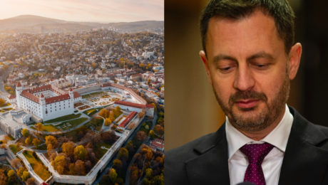 Hlavné mesto, Bratislava, hrad pohľad na Bratislavu a premiér Heger