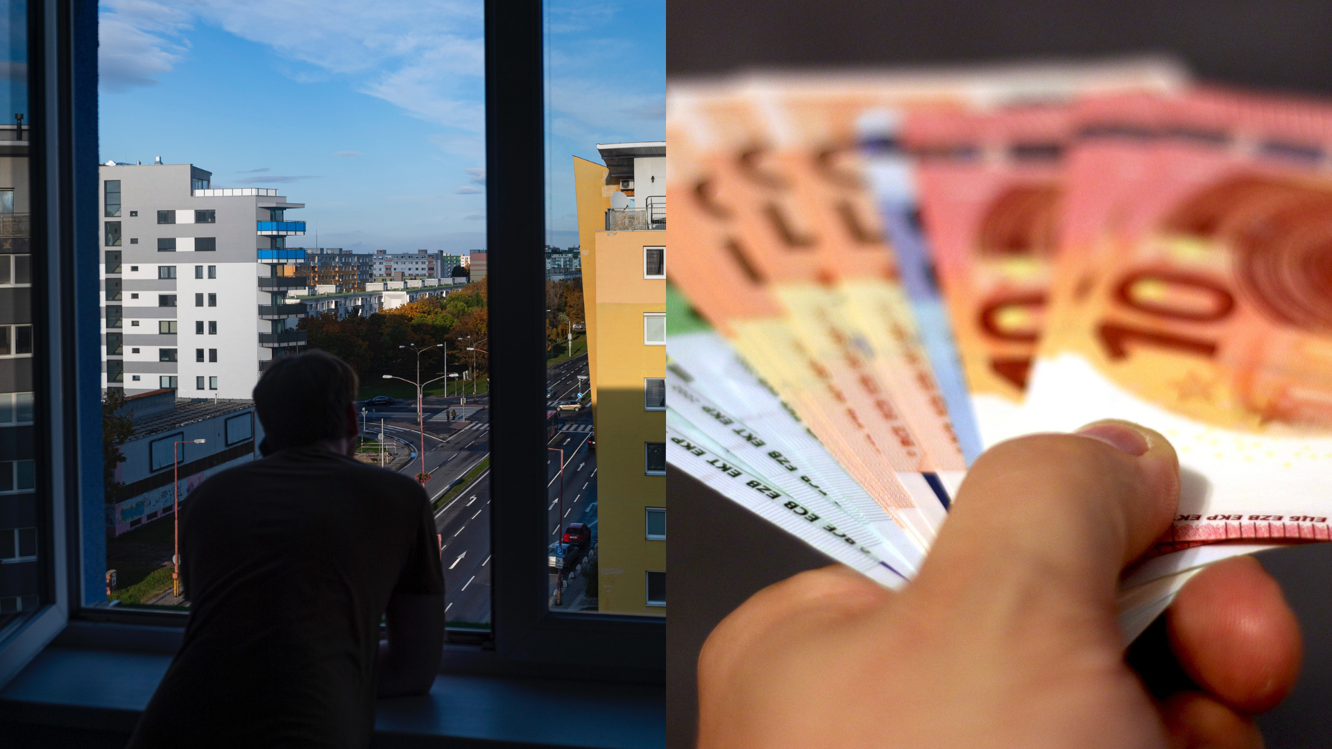 Muž v okne a peniaze