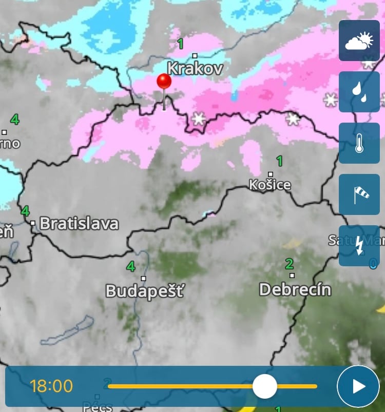 predpoveď na sobotu (11.2.)
