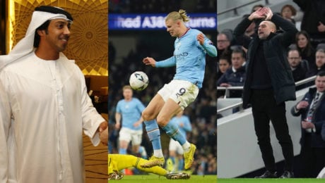 Futbalový klub Manchester City, šejk Mansour bin Zayed bin Sultan Al Nahyan, Erling Haaland a Pep Guardiola