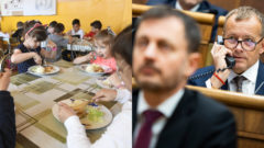 Školská jedáleň a poverený predseda parlamentu Boris Kollár