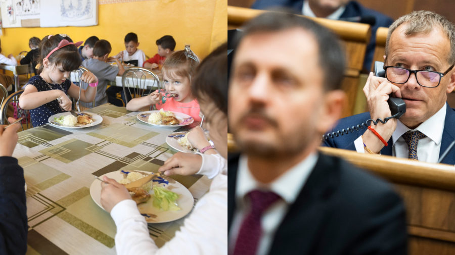 Školská jedáleň a poverený predseda parlamentu Boris Kollár