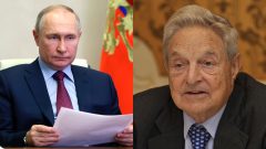 Ruský prezident Vladimir Putin a miliardár George Soros