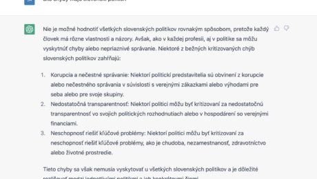 chatGPT o politikoch